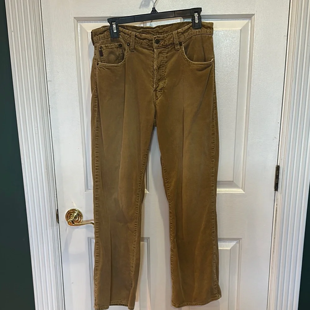 Abercrombie & Fitch. Corduroy Men’s Pants in light Brown/tan Button fly boot cut - Picture 2 of 13